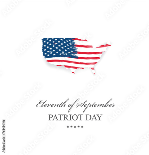 Patriot Day. September, 11. We will never forget. Vector illustration