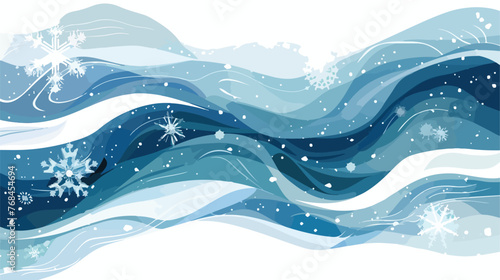 Abstract winter background series with snowflakes 