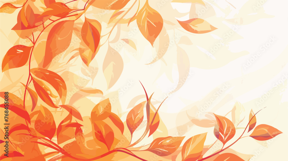 An abstract orange floral background illustration 