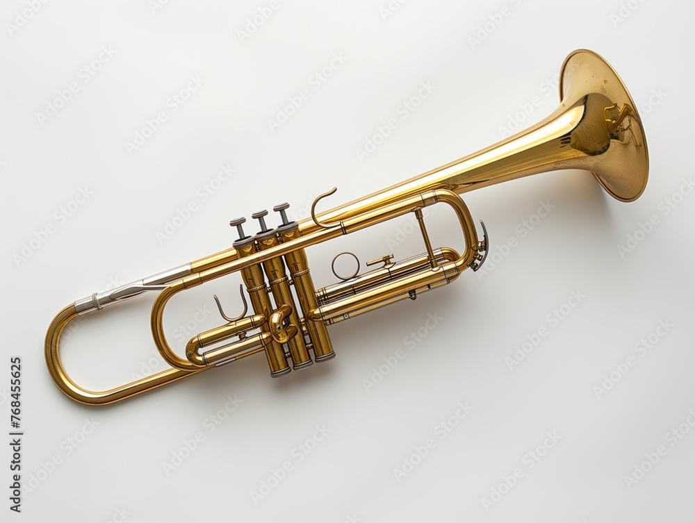 Obraz premium wind musical instrument trumpet close-up