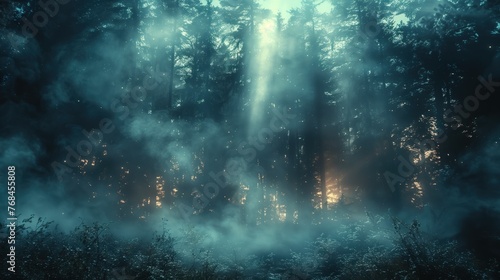 landscape is mystical, bright and colorfu