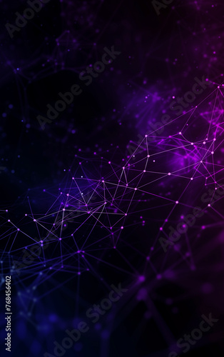 Abstract Macro Plexus Purple Gradient Technology Background.