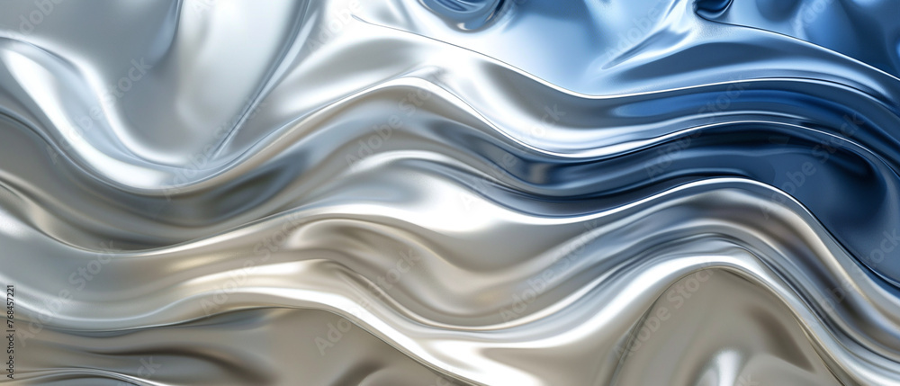 Abstract blue and silver background with flowing waves, creating an elegant design for corporate or tech products. Abstract blue and silver background with flowing waves, creating an elegant design for corporate or tech products.
