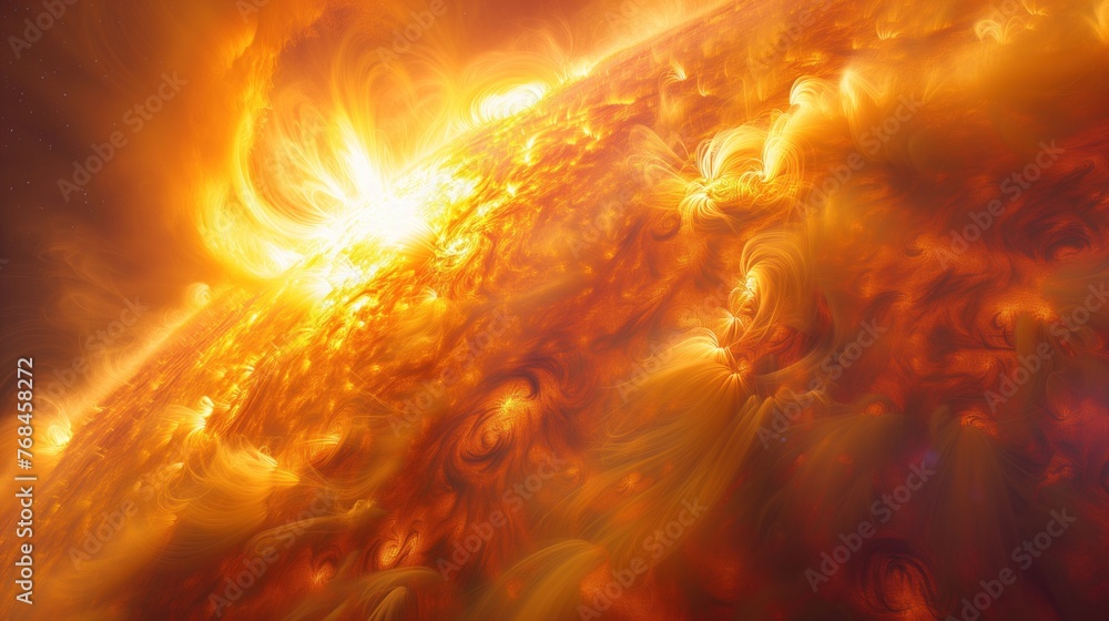 fiery flares on the sun cosmic
