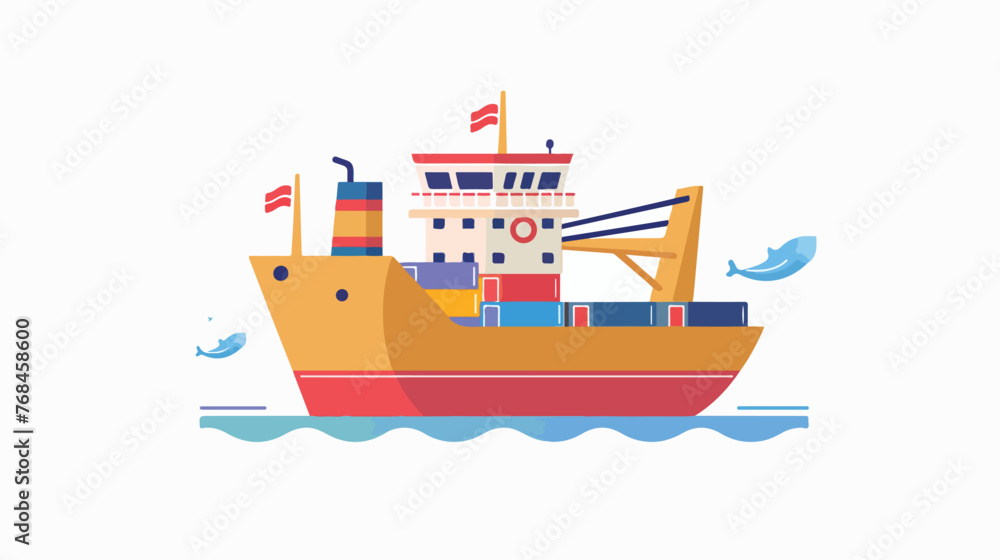 cargo Ship icon. Element of ship illustration. Premium