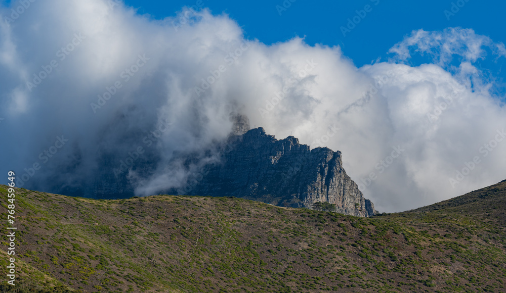 Tafelberg an der Südatlantikküste bei Kapstadt Südafrika