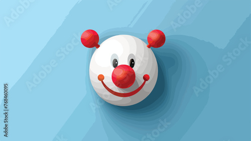 Clown nose icon white isolated on blue background vector