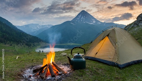 Travel Tales: Tea Time by the Campfire with Majestic Mountain Views"