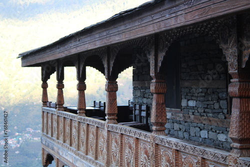 beautiful architecture of Naggar castle, in Kullu district, Himachal Pradesh, India