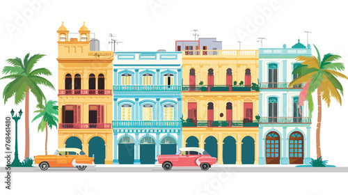 cuba flat vector isolated on white background