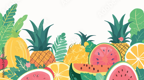 Colorful background with a variety of fruit on its