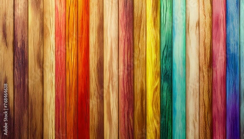 vibrant colors, colorful palette, abstract background of colorful wood background, vertical wood slats