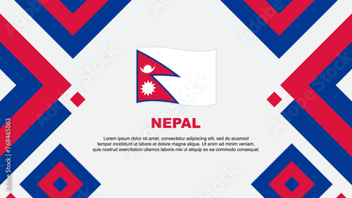 Nepal Flag Abstract Background Design Template. Nepal Independence Day Banner Wallpaper Vector Illustration. Nepal Template