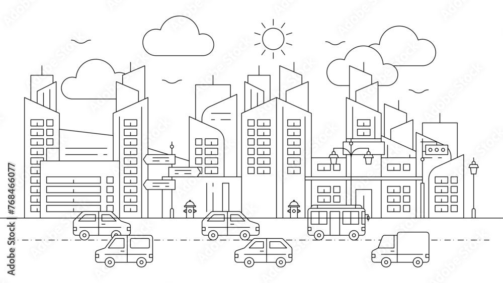 Black and white vector building modern city black background Black and white vector building modern city black background