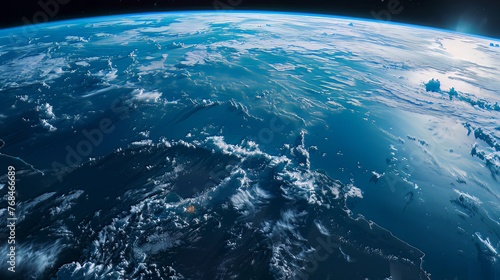A mesmerizing view of Earth s curvature captured from space. 