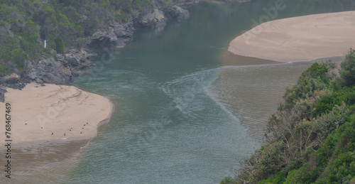 Flussmündung vom Indischen Ozean in den Krokodil Fluss - Kaaimans River Südafrika photo
