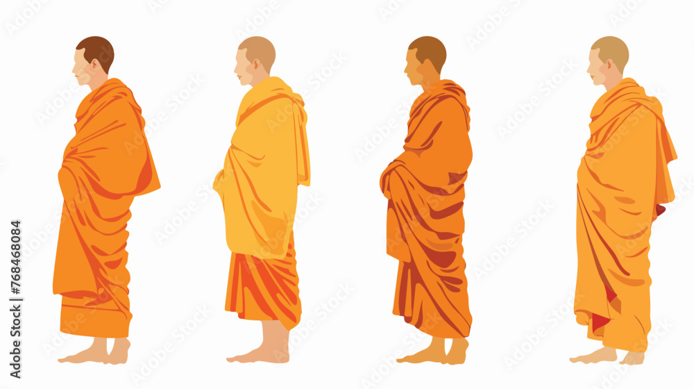 Background Cloth of Buddhist monks  - obrazy, fototapety, plakaty 