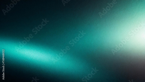 Glowing Elegance: Teal and Black Gradient Rough Abstract Background