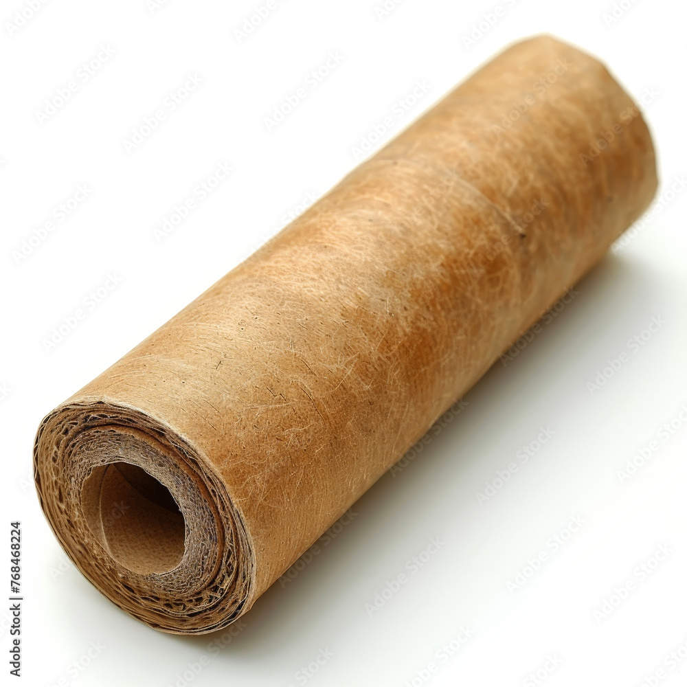 Cardboard Tube Frontward Position on White Plane Cardboard Tube Frontward Position on White Plane