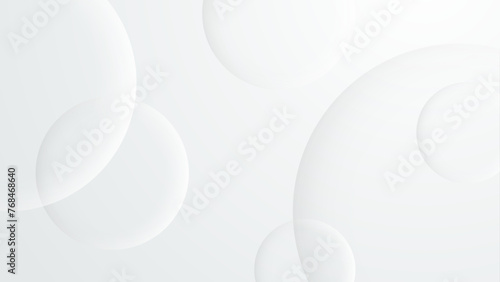 White vector gradient abstract background with shapes elements