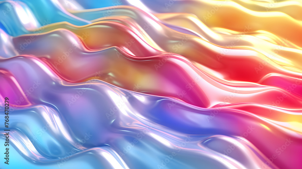Fototapeta premium Digital colored transparent glass 3D abstract graphic poster web page PPT background