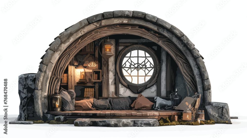 Fantasy tiny storybook style home interior cottage 