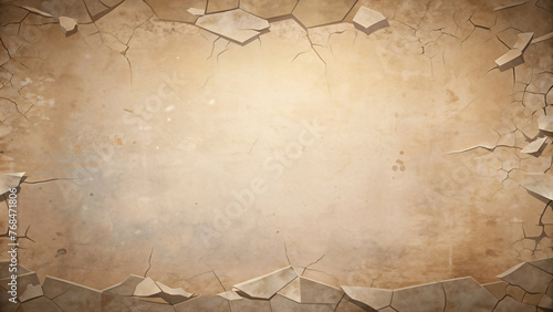 Vintage Aged Paper Texture Background with Grungy Sepia Design