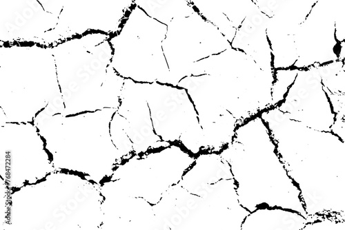 Grunge background of The ground cracks, fissure. Dirty monochrome pattern vector