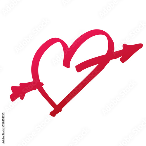 cupid heart vector graphic design