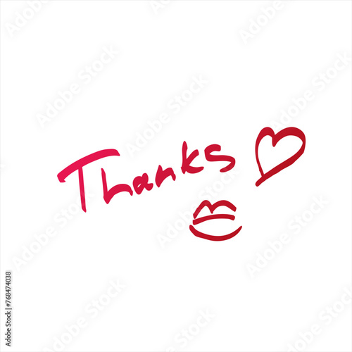 The sign Thanks vector graphic design