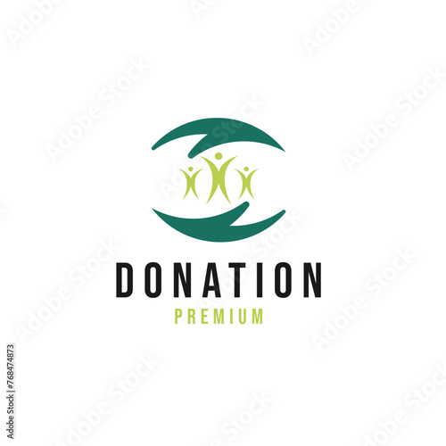 Charity Donation Organization or Foundation Logo Design Illustration Idea