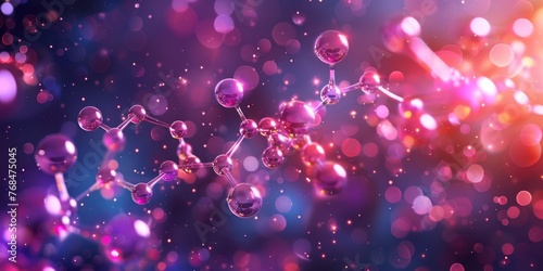 Wallpaper Mural Texture of an atomic biological molecule. structure molecule background. Molecular DNA Torontodigital.ca