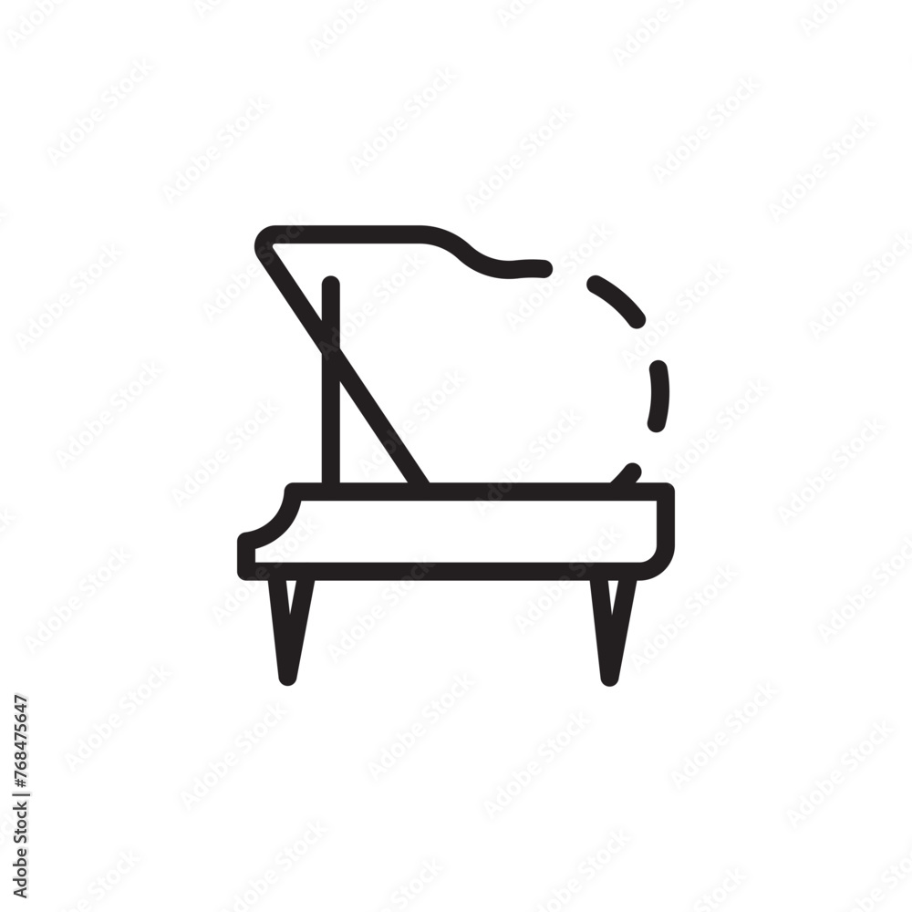 Clap Key Piano Line Icon Clap Key Piano Line Icon