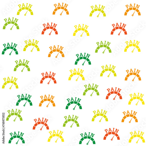 Pain scale icon seamless pattern