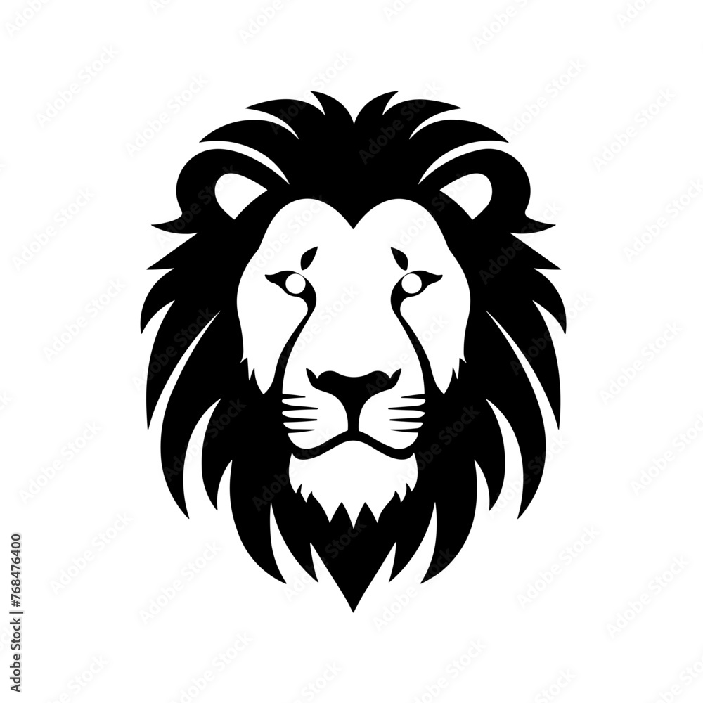 Lion face flat icon Lion face flat icon