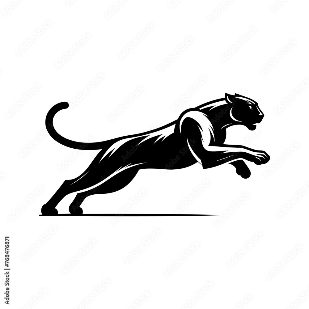 Obraz premium The panther logo fits well for Sports Teams, Automotive Brands, Clothing Labels, Security Firms, Energy Drink Brands, Tech Companies, and Outdoor Gear Brands.