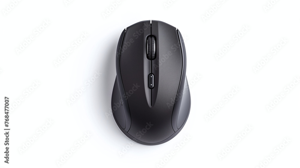 black wireless computer mouse isolated on white background black wireless computer mouse isolated on white background