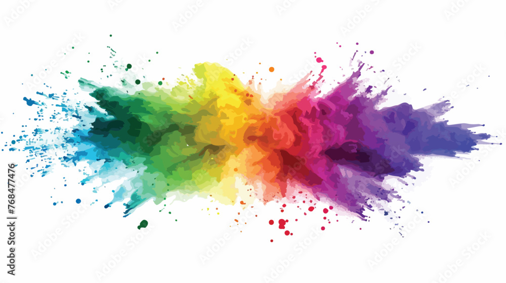Colored powder explosion. Paint holi Colorful rainbow