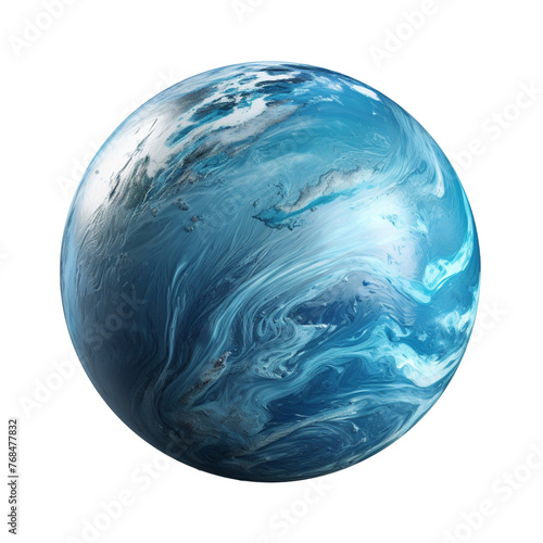 blue planet isolated on transparent background