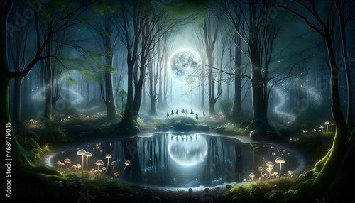 Moonlit Whispers  A Fairytale Glade