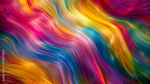 Abstract waves of vibrant color pulsating with energy and movement.