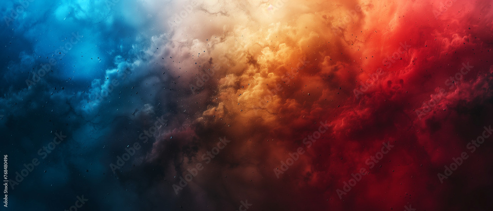 Fototapeta premium USA flag smoke background, city at night of usa flag, Street in the city, A Row of American Flags on a City Street. Memorial Day , independence day, usa flag, labor day, illustration 