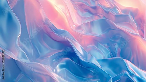 Aqueous Aura: The display's liquid medium cascades in 3D wavy patterns, casting a serene aura of tranquility. photo