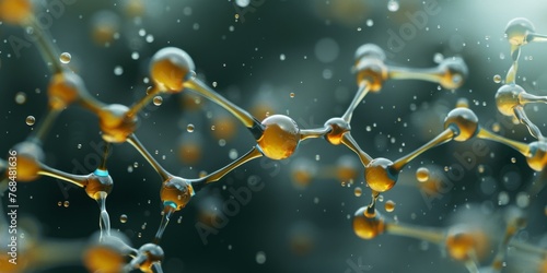 Texture of an atomic biological molecule. structure molecule background. Molecular DNA © megavectors