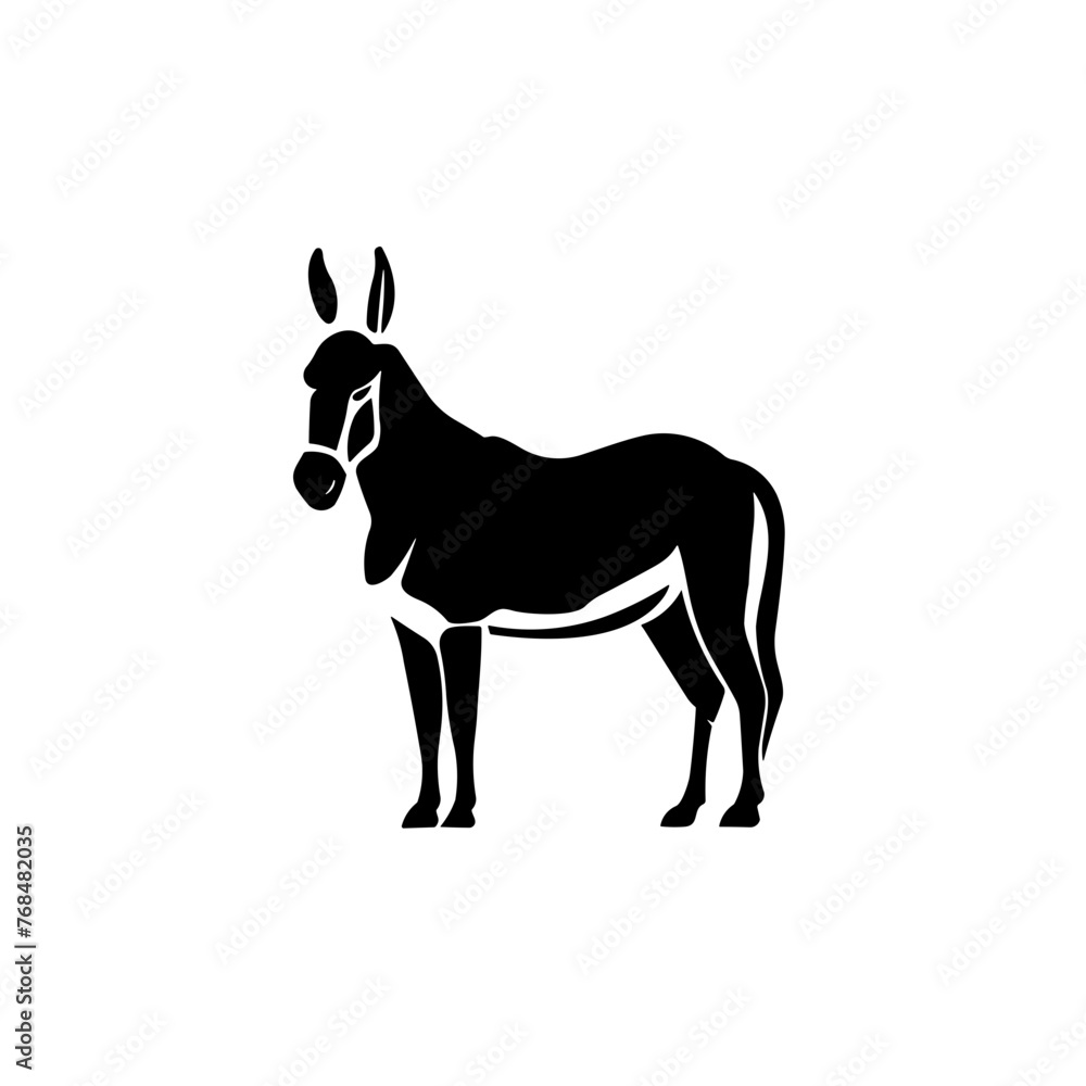 Simple donkey black icon Simple donkey black icon