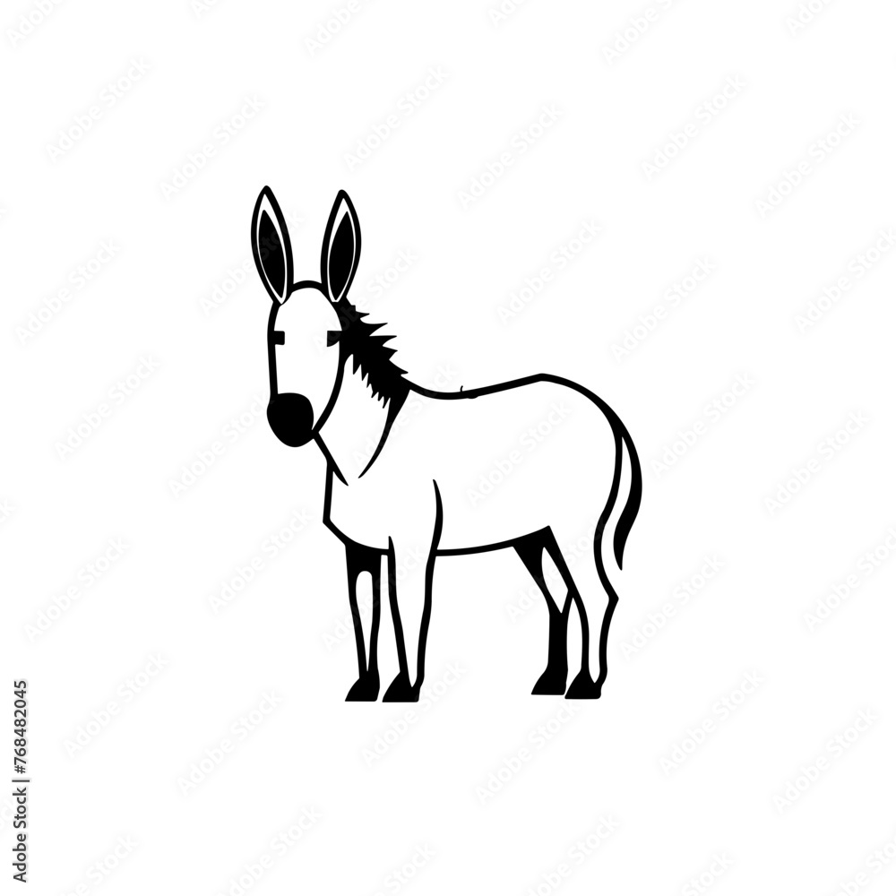 Simple donkey black icon Simple donkey black icon