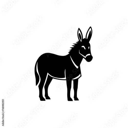 Simple donkey black icon