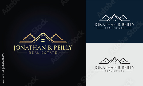Real estate logo realtor logo property logo design vector template