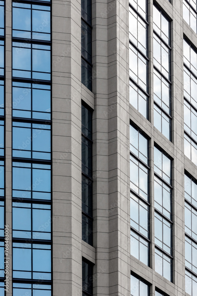 Fototapeta premium Beautiful modern building architecture. Minimalistic design