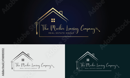 Real estate logo realtor logo property logo design vector template